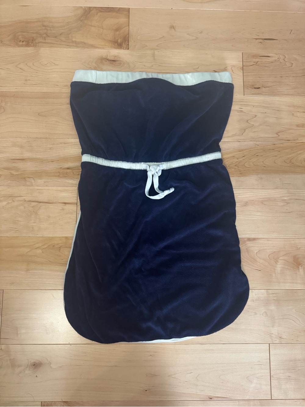 Daily Practice. Anthropologie. Strapless Navy Blue Cover up Terry cloth